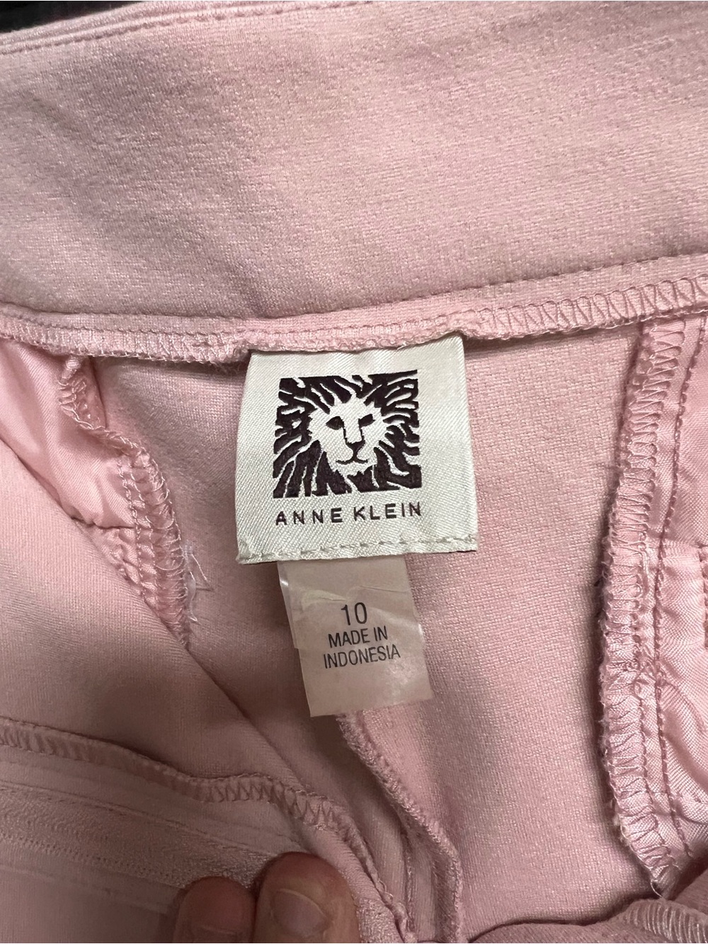 Anne Klein Blush Pink Tailored Knit Pants - Picture 10 of 15
